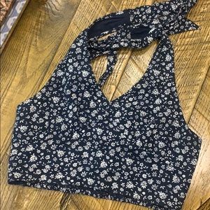 American Eagle Cropped Halter Top